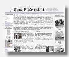 Das Lose Blatt ist die neue kleine Zeitung unseres Verlags...